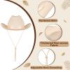 Hercicy 12 Pcs Beige Cowboy Hats Kids Toddler Cowgirl Hat for Boys Girls Child Baby Costume Accessories Western Birthday Party Supplies (Black,Dark Brown) view 3