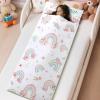 Kids Sleeping Bag Toddler Nap Mat with Removable Pillow, Large Foldable Sleeping Bag for Girls Boys, Easy Clean Slumber Bag with Double Zip for Camping School Preschool Daycare, 5924 inch view 4