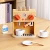 GAGAKU Wooden Coffee Machine Toy for Kids, Pretend Play Espresso Maker Set with Accessories for Play Kitchen, Learning Wooden Toys for Hand-Eye Coordination & Social Skills view 2