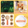 GAGAKU Wooden Coffee Machine Toy for Kids, Pretend Play Espresso Maker Set with Accessories for Play Kitchen, Learning Wooden Toys for Hand-Eye Coordination & Social Skills view 3