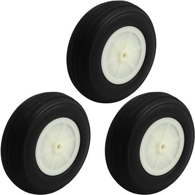 3pcs Tire Wheel For RC Model Plane Aircraft, Replacement For D3.75inch H1.0 D0.2inch
