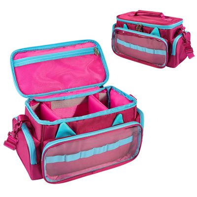 Ottkids Carrying Case Compatible with Toniebox 2 & 1, Storage Bag Organizer for Tonies Starter Set, Headphones & Accessories, Portable Travel Bag with Handle and Adjustable Shoulder Strap(Purple)