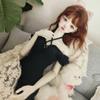 SssHam Doll Clothes Short Sleeve Lace Short Dress for 45 cm/60 cm Female Dolls Clothing 1/3 1/4 BJD Doll Accessories (Doll Not Included)(Black,1/4) view 1
