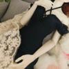 SssHam Doll Clothes Short Sleeve Lace Short Dress for 45 cm/60 cm Female Dolls Clothing 1/3 1/4 BJD Doll Accessories (Doll Not Included)(Black,1/4) view 2