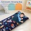 Kids Sleeping Bag Toddler Nap Mat with Removable Pillow, Large Foldable Sleeping Bag for Girls Boys, Easy Clean Slumber Bag with Double Zip for Camping School Preschool Daycare, 5924 inch view 3
