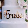 1 customized 2D mirror acrylic word cake decoration, used for weddings, parties, birthdays, anniversaries, holiday gifts, gifts for family and friends, the maximum number of words is 10. view 3