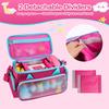 Ottkids Carrying Case Compatible with Toniebox 2 & 1, Storage Bag Organizer for Tonies Starter Set, Headphones & Accessories, Portable Travel Bag with Handle and Adjustable Shoulder Strap(Rose) view 3