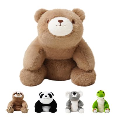 AmyToo Weighted Stuffed Animals, Bear Stuffed Animal, Weighted Bear Plush, Toy Gifts for Kids & Adults, Brown, 4.5 lbs, 25 Inch