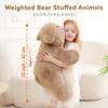 AmyToo Weighted Stuffed Animals, Bear Stuffed Animal, Weighted Bear Plush, Toy Gifts for Kids & Adults, Brown, 4.5 lbs, 25 Inch view 2