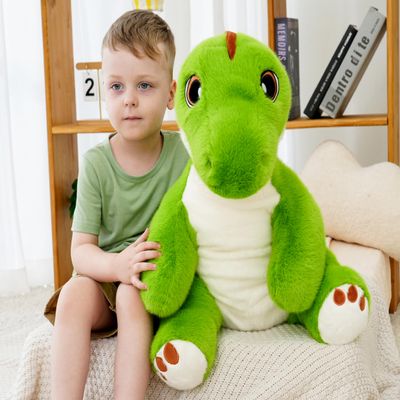 AmyToo Weighted Stuffed Animals, Weighted Dinosaur Stuffed Animal, Soft Dinosaur Plush Toys, Green Dino Plush, Toy Gifts for Kids & Adults, 4.5 lbs, 25 Inch