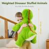 AmyToo Weighted Stuffed Animals, Weighted Dinosaur Stuffed Animal, Soft Dinosaur Plush Toys, Green Dino Plush, Toy Gifts for Kids & Adults, 4.5 lbs, 25 Inch view 2