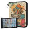 Kuquteed Colorful Speaker Trading Card Binder 4 Pocket 400 Cards Holder Collector Album with 50 Removable Sleeves Gifts for Boys Girls Abstract Drum Game Sports Cards view 1