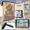 Kuquteed Colorful Speaker Trading Card Binder 4 Pocket 400 Cards Holder Collector Album with 50 Removable Sleeves Gifts for Boys Girls Abstract Drum Game Sports Cards view 3