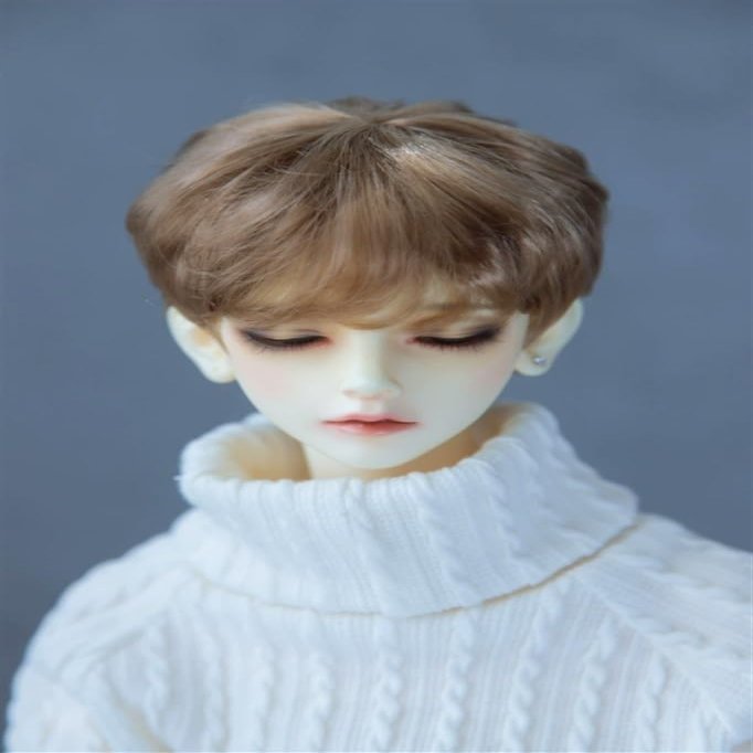 1/3 1/4 1/6 1/8 BJD Male Doll Wig Doll Hair Soft Short Hair for Movable Doll Action FigureJointed Doll DIY Toys (Light Brown)(1/3)