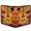 Kuquteed Orange Guitar Trading Card Binder 4 Pocket 400 Cards Holder Collector Album with 50 Removable Sleeves Gifts for Boys Girls Musical Notes Game Sports Cards view 2