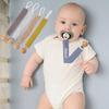 1pc Custom Embroidery Pacifier Clips with Name,Personalized Fabric Pacifier Holder with Wooden Clip for Baby Boys Girls view 3