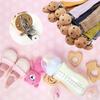 1pc Custom Embroidery Pacifier Clips with Name,Personalized Fabric Pacifier Holder with Wooden Clip for Baby Boys Girls view 4
