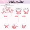 13-Pieces Pink Butterfly Cake Toppers Happy Birthday Topper 3D Butterfly Cake Toppers Decorations Party Supplies for Decorating Baby Shower Girl's Birthday - Pink view 2