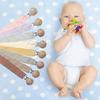 2pc Custom Embroidery Pacifier Clips with Name,Personalized Fabric Pacifier Holder with Wooden Clip for Baby Boy Girl view 3