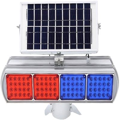 Solar Warning Lights, Traffic Strobe Flash LED Road Guardrail Safety, Long-Life & Weather-Resistant