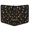 Kuquteed Golden Musical Notes Trading Card Binder 4 Pocket 400 Cards Holder Collector Album with 50 Removable Sleeves Gifts for Boys Girls Musica Symbol Game Sports Cards view 2