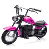 24V Kids Electric Dirt Bike, 12" Fat Tire Ride On Motorcycle with Speed Up to 14 MPH,LED Headlight, Leather Seat, Handbrake, Max Weight 150lbs, Ride On Off-Road Dirt Car for Boys Girls view 1