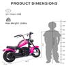 24V Kids Electric Dirt Bike, 12" Fat Tire Ride On Motorcycle with Speed Up to 14 MPH,LED Headlight, Leather Seat, Handbrake, Max Weight 150lbs, Ride On Off-Road Dirt Car for Boys Girls view 2