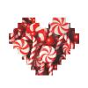 Candy Canes Building Brick Block Puzzle Heart Shaped, Personalized Picture Puzzles Photo Jigsaw Puzzles for Adults 3D Micro Building Blocks for Home Decor Bricks Set view 1