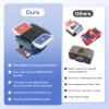 BEE&FLOWER Card Shuffler 2600mAh Rechargeable Auto-Stop Automatic Card Shuffler Low Noise Fits 1-2 Decks Compatible with Poker, UNO, Blackjack, Phase 10 | Blue & Black view 4