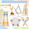 Baby Musical Instruments, Montessori Wooden Musical Toys for Toddlers 13, Xylophone Tambourine Triangle Maracas, Wooden Baby Instruments, Kids Preschool Educational Toys, Birthday Gift for Boys Girls view 2