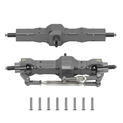 DAIHAOUU Metal Upgrade Front Rear Axle Assembly for WPL 1/10 C74 1/16 C14 C24 C34 C54 B14 B24 for Feiyu RC Car Spare Parts(Dark Grey)