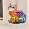 Acrylic Display,Colourful Kitten Figurine Desktop Decoration Ornament 2D Decorative Sign for Office and Living Room Display view 3