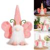 Butterfly Gnomes Decors,Handmade Swedish Tomte Gnomes Farmhouses Scandinavian Figurine Gnomes for Home Kitchens Coffee view 2