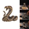 Brass Cobras Shelf Decors Accent,Snake Figurines Tabletop Centerpieces Home Decorations Retro Snake Decorative Objects view 2