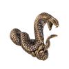 Brass Cobras Shelf Decors Accent,Snake Figurines Tabletop Centerpieces Home Decorations Retro Snake Decorative Objects view 4