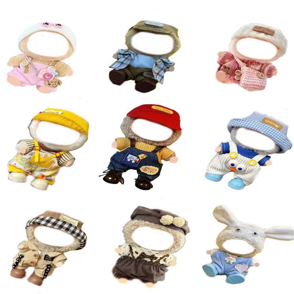 10PCS Dolls Clothes Set(NO Doll NO Shoes) for 15cm/17cm Dolls Accessories,Handcrafted Stylish, Cute Casual Suitable Accessories