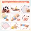 Baby Musical Instruments for Toddlers 13, Montessori Wooden Music Set with Drum Flute Clarinet Bells Cymbals, Toddler Musical Instruments Educational Kids Toys Birthday Gifts for Boys Girls view 3