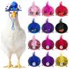 12 Pcs Chicken Hats Mini Feather Top Chicken Helmet Halloween Accessories Funny Small Tiny Pet Hat Adjustable Chin Strap Show Costume for Rooster Duck Hamster Parrot Bird Poultry Snake Decoration view 1