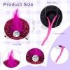 12 Pcs Chicken Hats Mini Feather Top Chicken Helmet Halloween Accessories Funny Small Tiny Pet Hat Adjustable Chin Strap Show Costume for Rooster Duck Hamster Parrot Bird Poultry Snake Decoration view 2