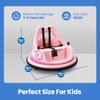 12V Kids Electric Bumper Car for Toddlers  Kiddokidz Ride-On Toy with Parent Remote, 360 Spin, Lights & Sounds, 2 PCS DIY Stickers, 2-Speed, Pink view 3