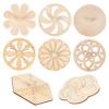 DOITOOL 8pcs Wooden Gyro Unfinished Spinning Tops for Creative Play DIY Fun and Educational Development for Leisure Activities and view 1