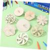 DOITOOL 8pcs Wooden Gyro Unfinished Spinning Tops for Creative Play DIY Fun and Educational Development for Leisure Activities and view 4