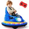 12V Kids Electric Bumper Car for Toddlers  Kiddokidz Ride-On Toy with Parent Remote, 360 Spin, Lights & Sounds, 2-Speed, Blue view 1