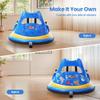 12V Kids Electric Bumper Car for Toddlers  Kiddokidz Ride-On Toy with Parent Remote, 360 Spin, Lights & Sounds, 2-Speed, Blue view 2
