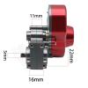 48P All Metal Transmission Gearbox with Motor Gear/Protective Cover for 1/10 RC Rock Crawler Axial SCX10 9028 90047 Truck(Titanium) view 4