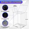 8 Pack Clear Protectors Case Compatible with Funko, 4" Pop Figures Case Protectors, 0.38mm Crystal Clear Display Cases for Collectibles with Locking Tab view 2