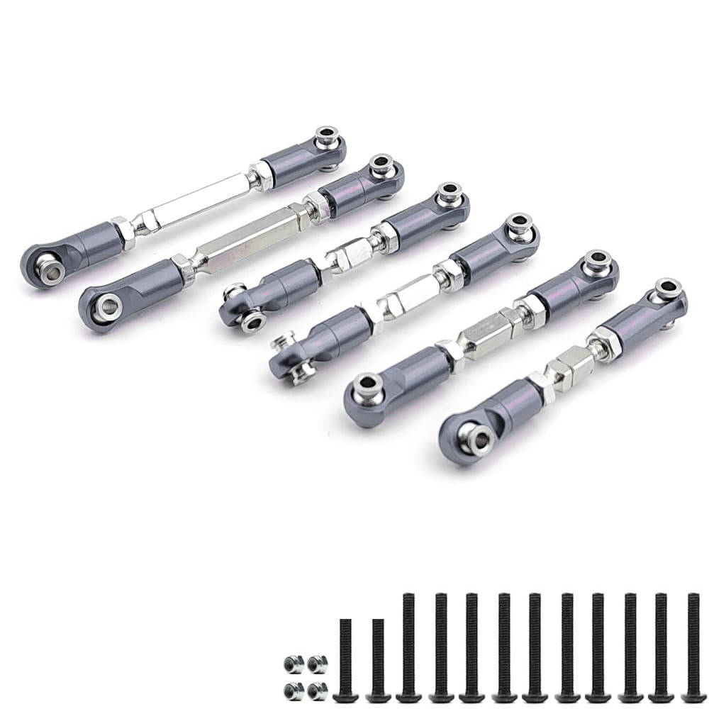 AMZRC for Arrma 1/8 Mojave 4X4 4S BLX Steel Turnbuckle & Rod End Set (6) ARA330801 ARA330802 ARA330791 Rc Car Upgrade Parts