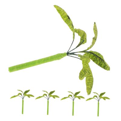 STOBOK 5pcs Miniature Model Trees Realistic Fake Banana Trees for Dioramas Sand Table Models and Dollhouse Gardens Handmade Greenery Decorations
