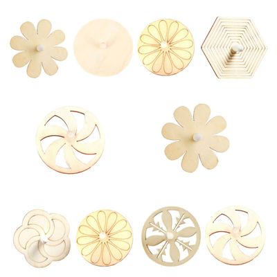 10pcs Wooden Spinning Kids Toddlers DIY Top Unfinished Top