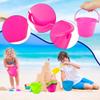 36 Pack Mini Plastic Beach Bucket Set Colorful Sand Buckets Small Bucket Small Sand Pail Bulk for Kids Summer Seaside Beach Pool Party, 6 Colors view 3